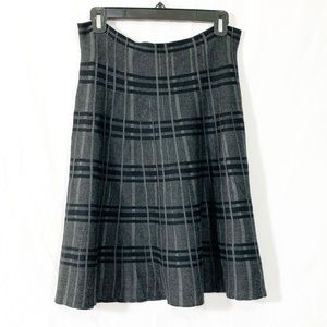 Max studio- gray plaid stretchy midi